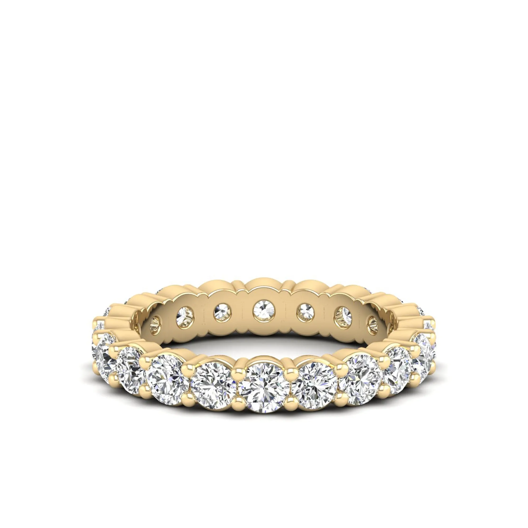 Alternating Shared Prong Diamond Eternity Ring