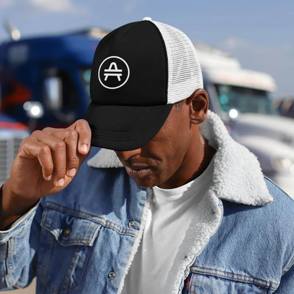 AMP Token Stenciled Alt-logo Trucker Cap