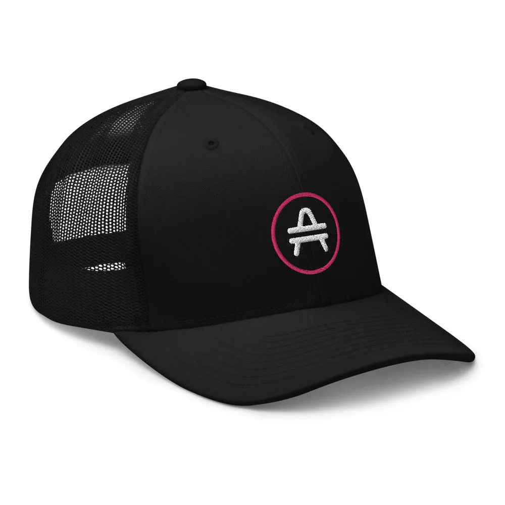 AMP Token Stenciled Alt-logo Trucker Cap