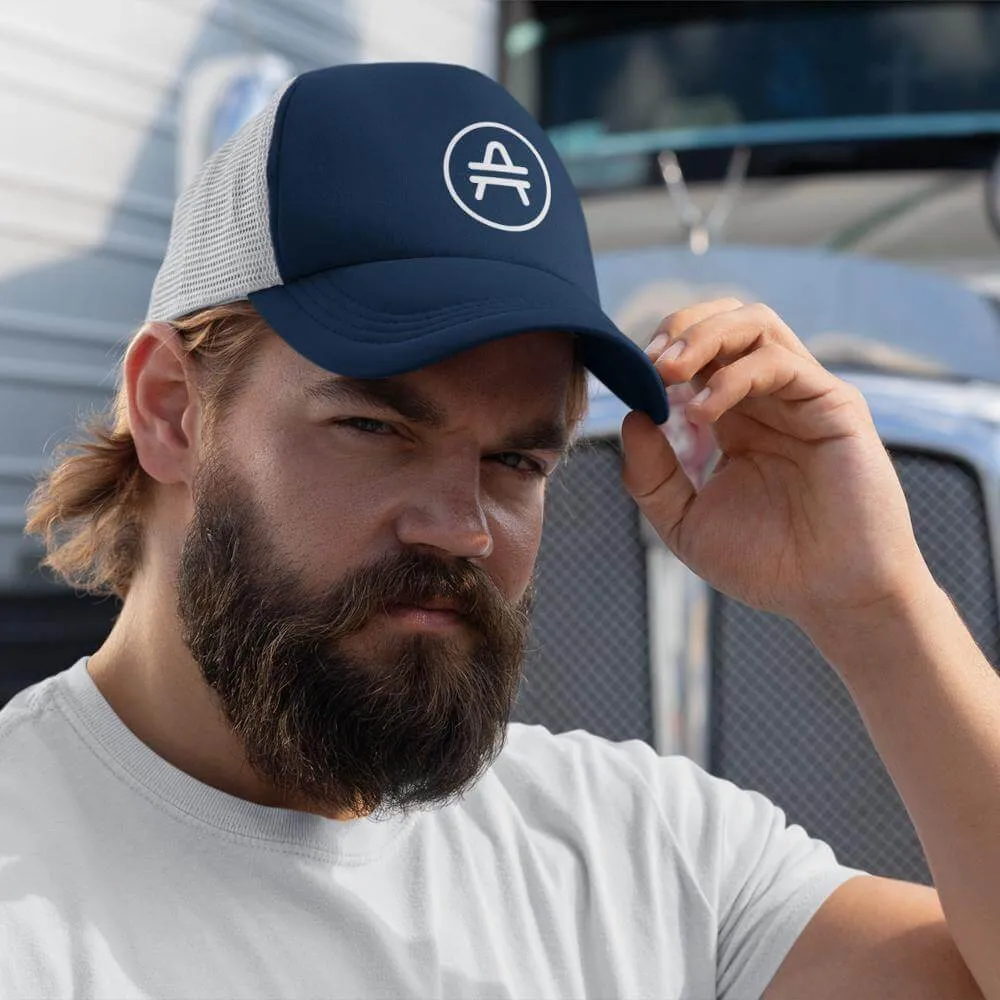 AMP Token Stenciled Alt-logo Trucker Cap