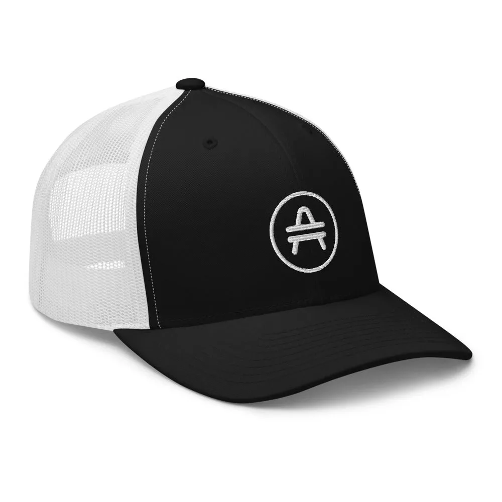 AMP Token Stenciled Alt-logo Trucker Cap
