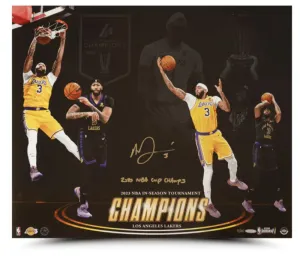 Anthony Davis Autographed & Insc. 'Championship Resume' 24x20 Photo UDA LE 25