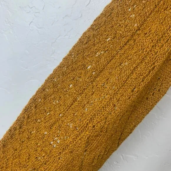 Anthro Knitted &amp; Knotted Alpaca Wool Sweater Dress Large Tan Long Sleeve NWT