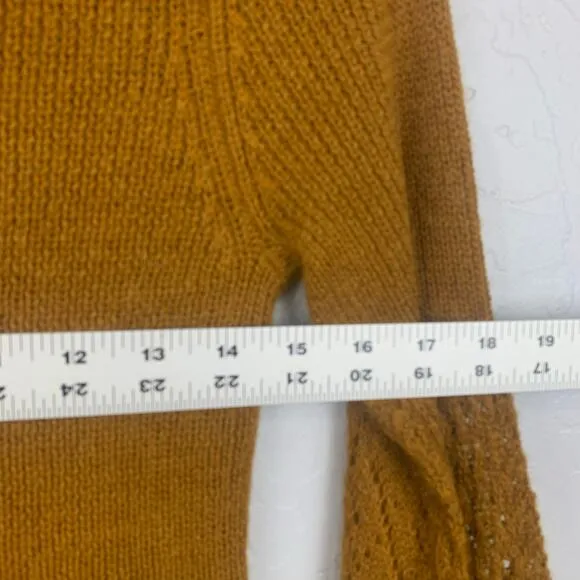 Anthro Knitted &amp; Knotted Alpaca Wool Sweater Dress Large Tan Long Sleeve NWT