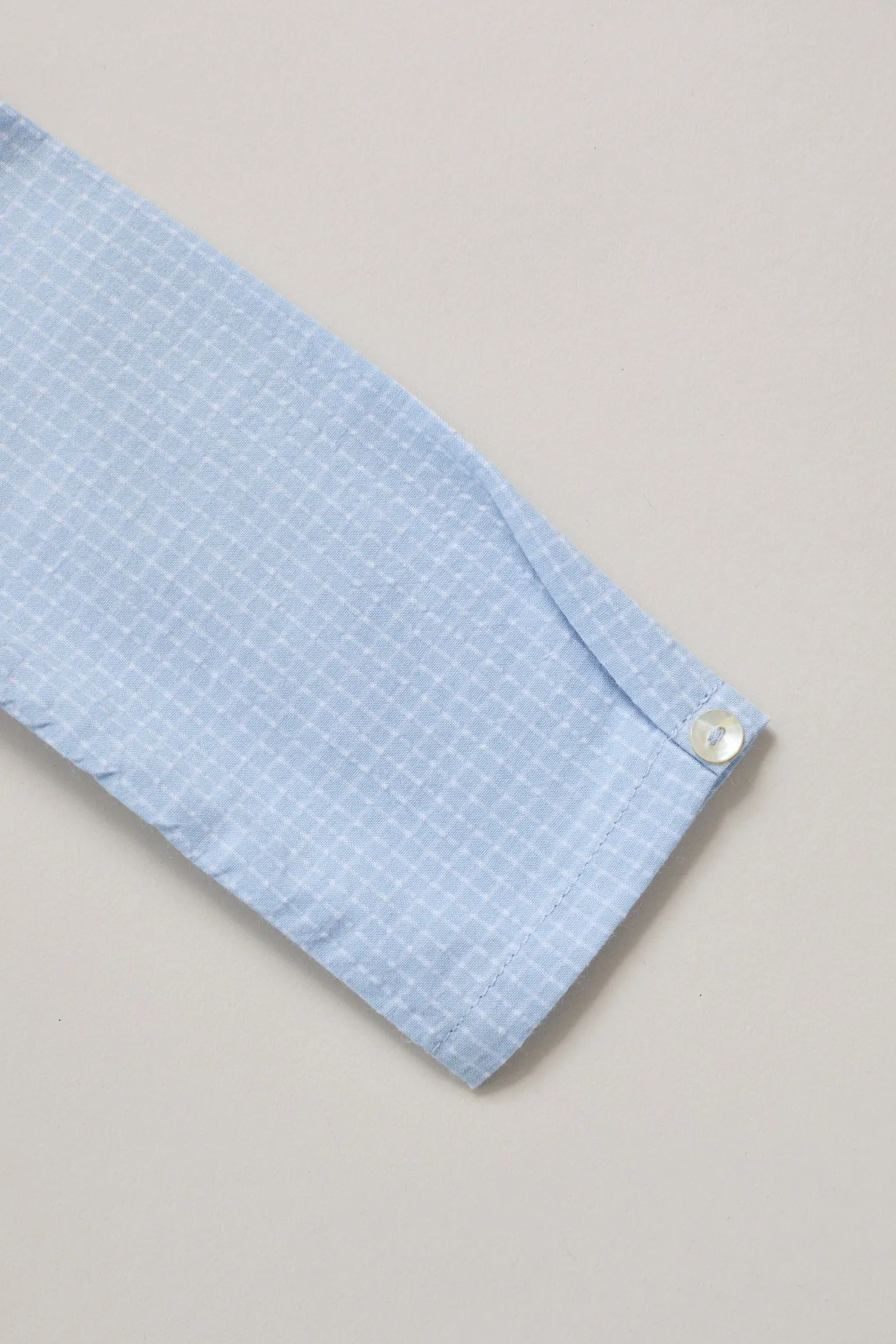 Apple Shirt - White-Blue Check