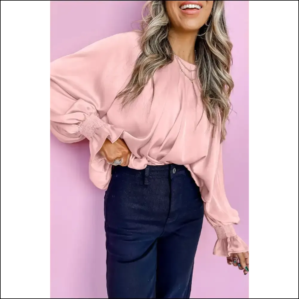 Apricot Pink Satin Blouse: Pleated Perfection or Pink Purgatory? 🍑 Needful Things