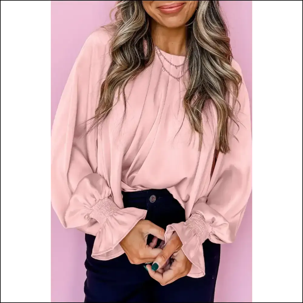 Apricot Pink Satin Blouse: Pleated Perfection or Pink Purgatory? 🍑 Needful Things