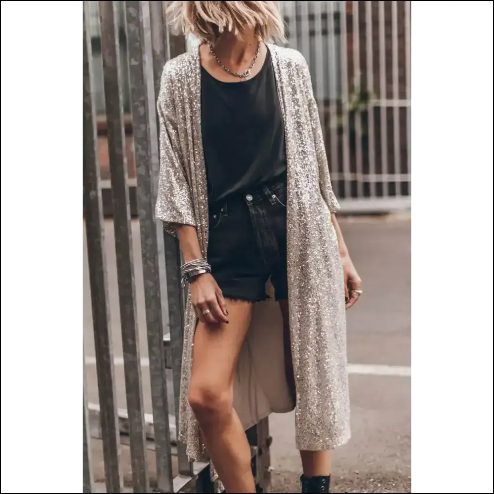Apricot Sequin Duster Cardigan: Because Adulting is Hard. ?Needful Things