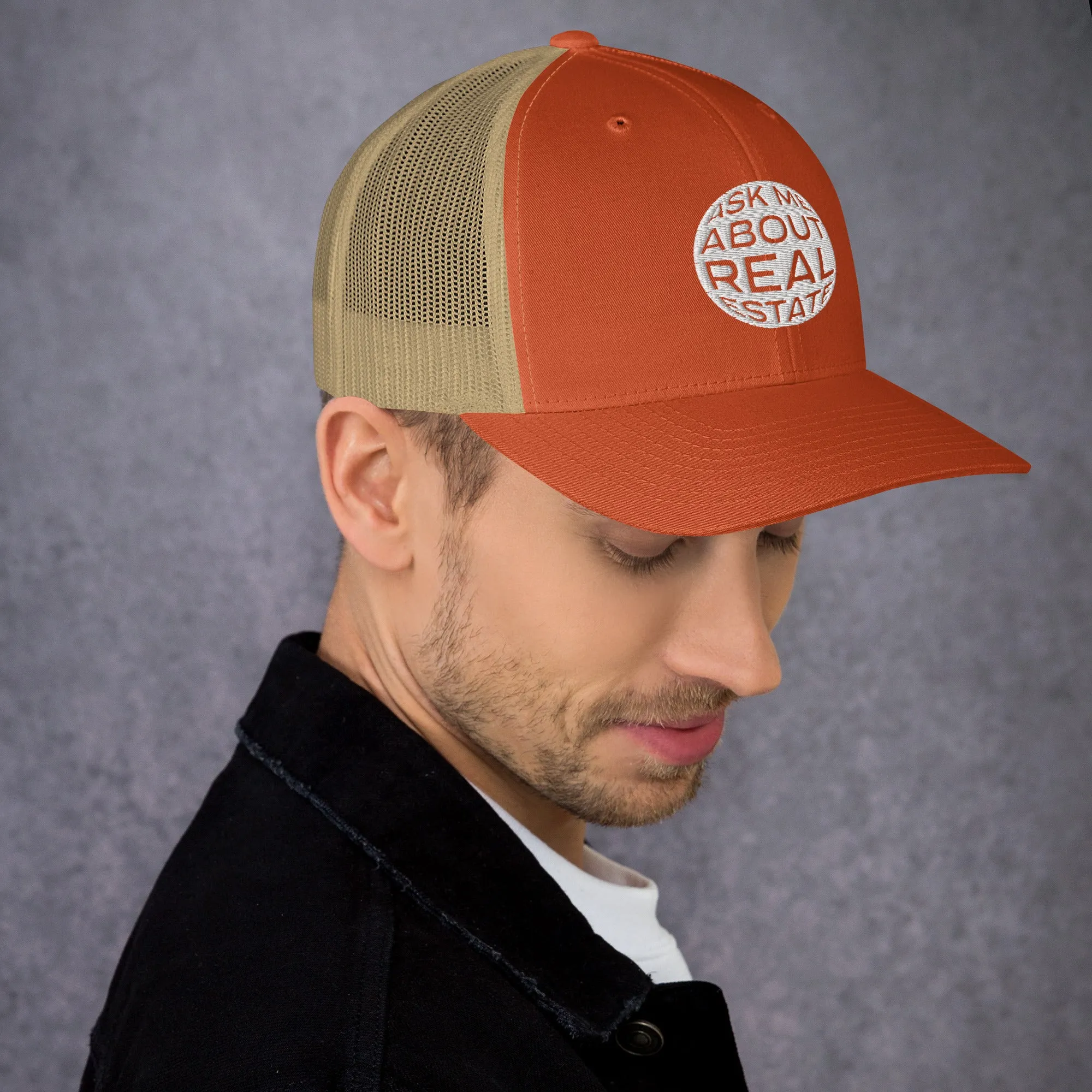 Ask Me About Real Estate Trucker Cap