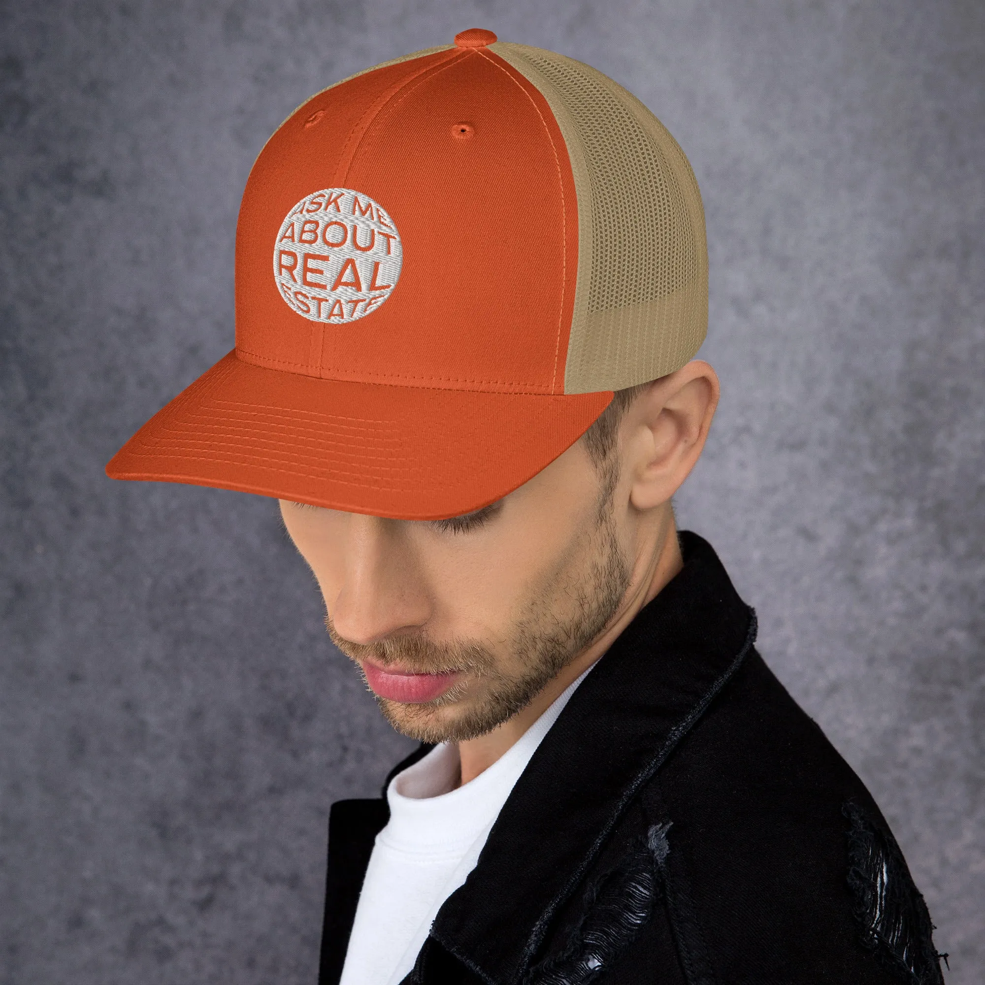 Ask Me About Real Estate Trucker Cap