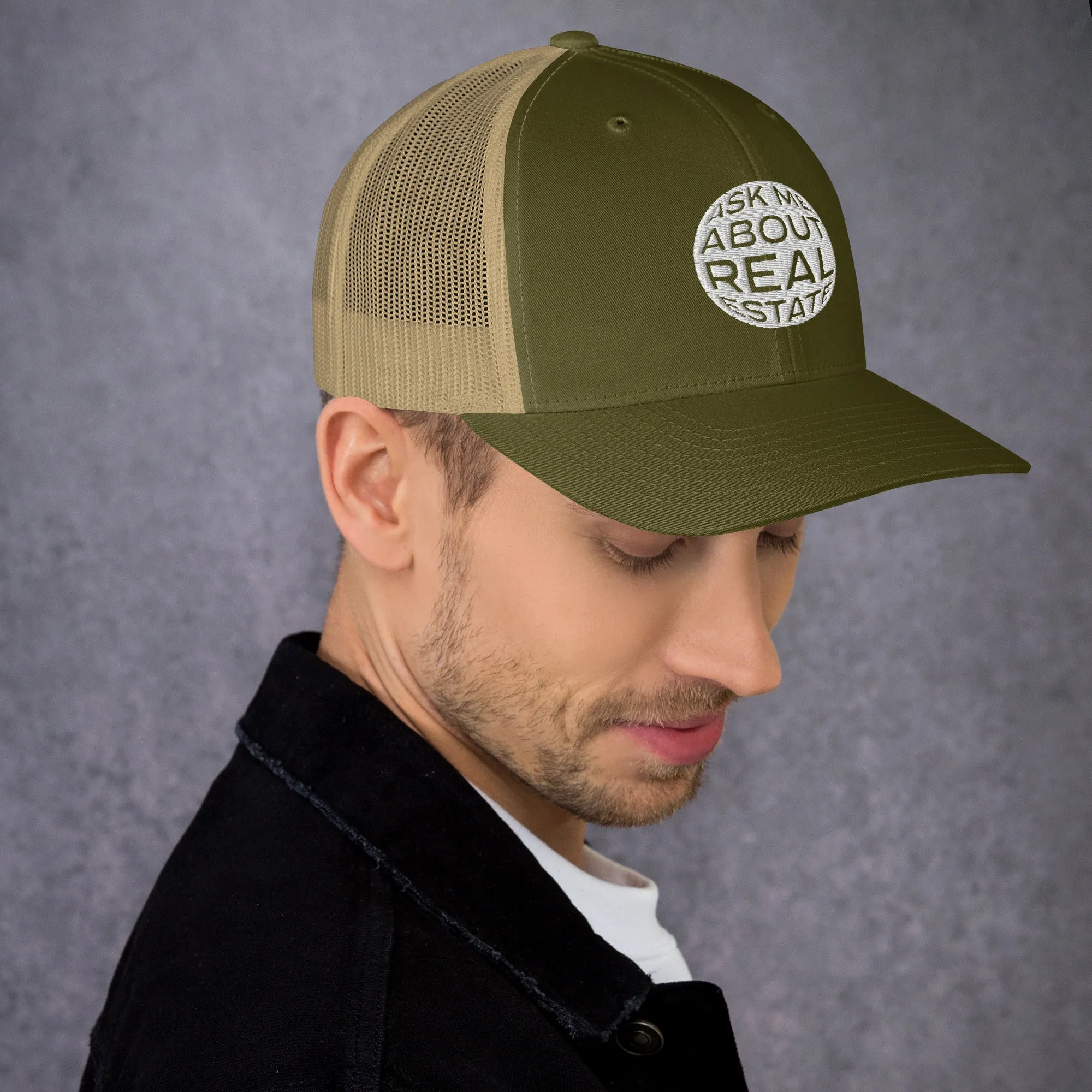Ask Me About Real Estate Trucker Cap