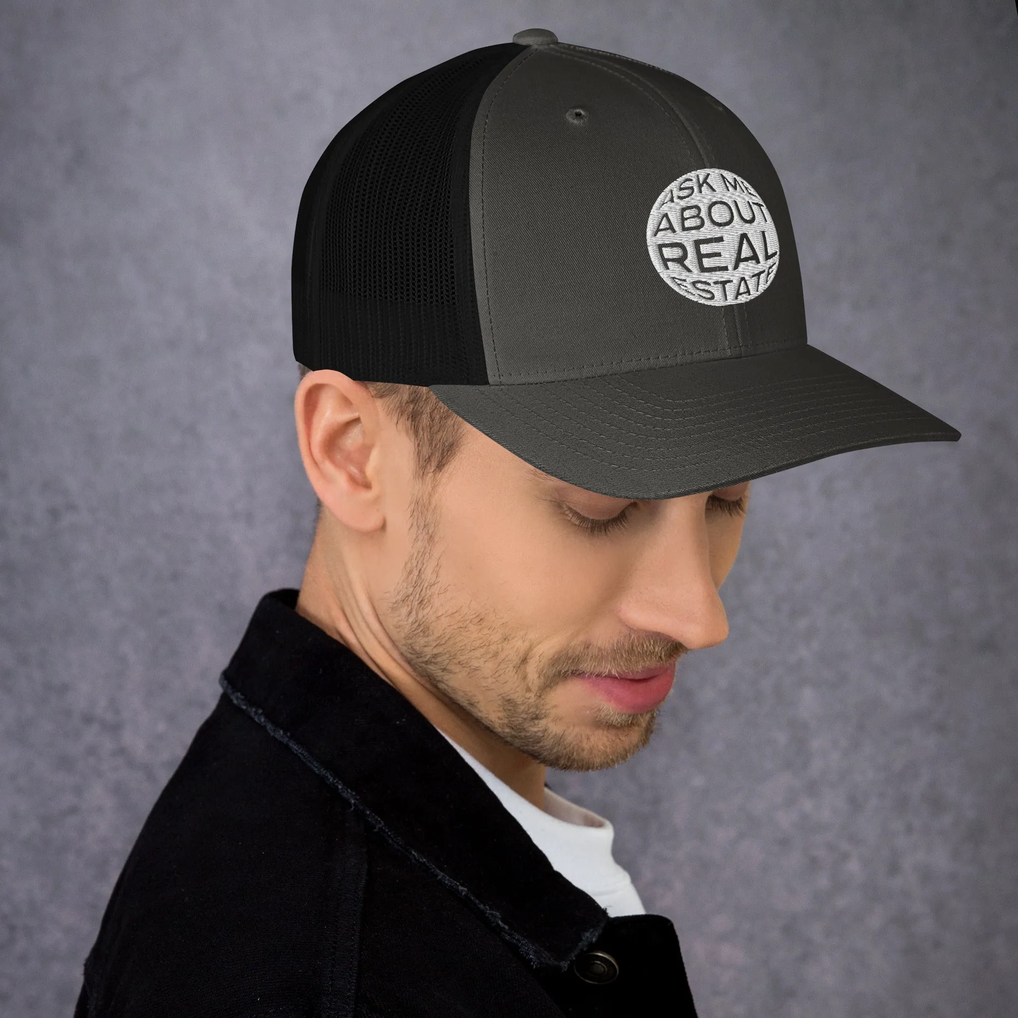 Ask Me About Real Estate Trucker Cap