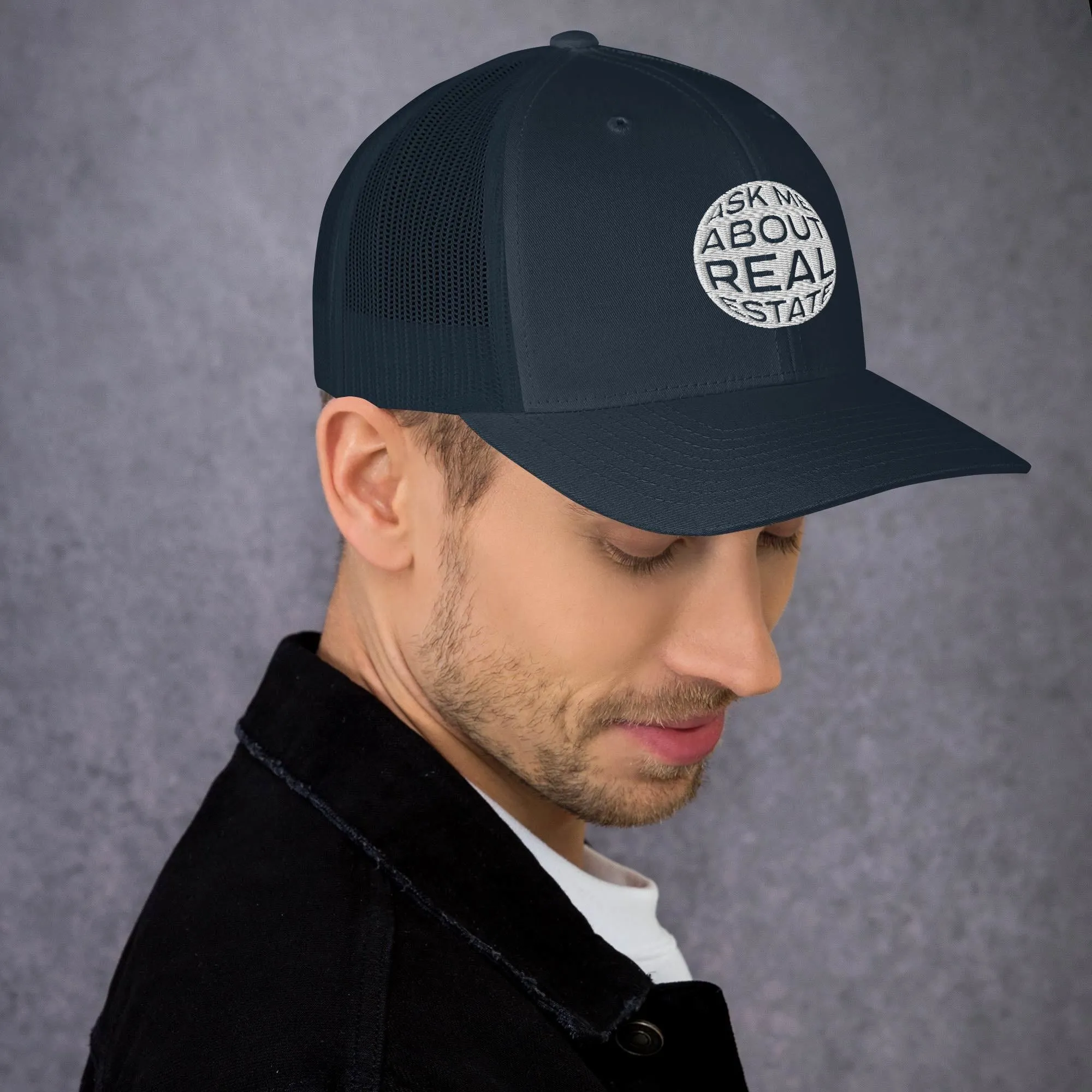 Ask Me About Real Estate Trucker Cap