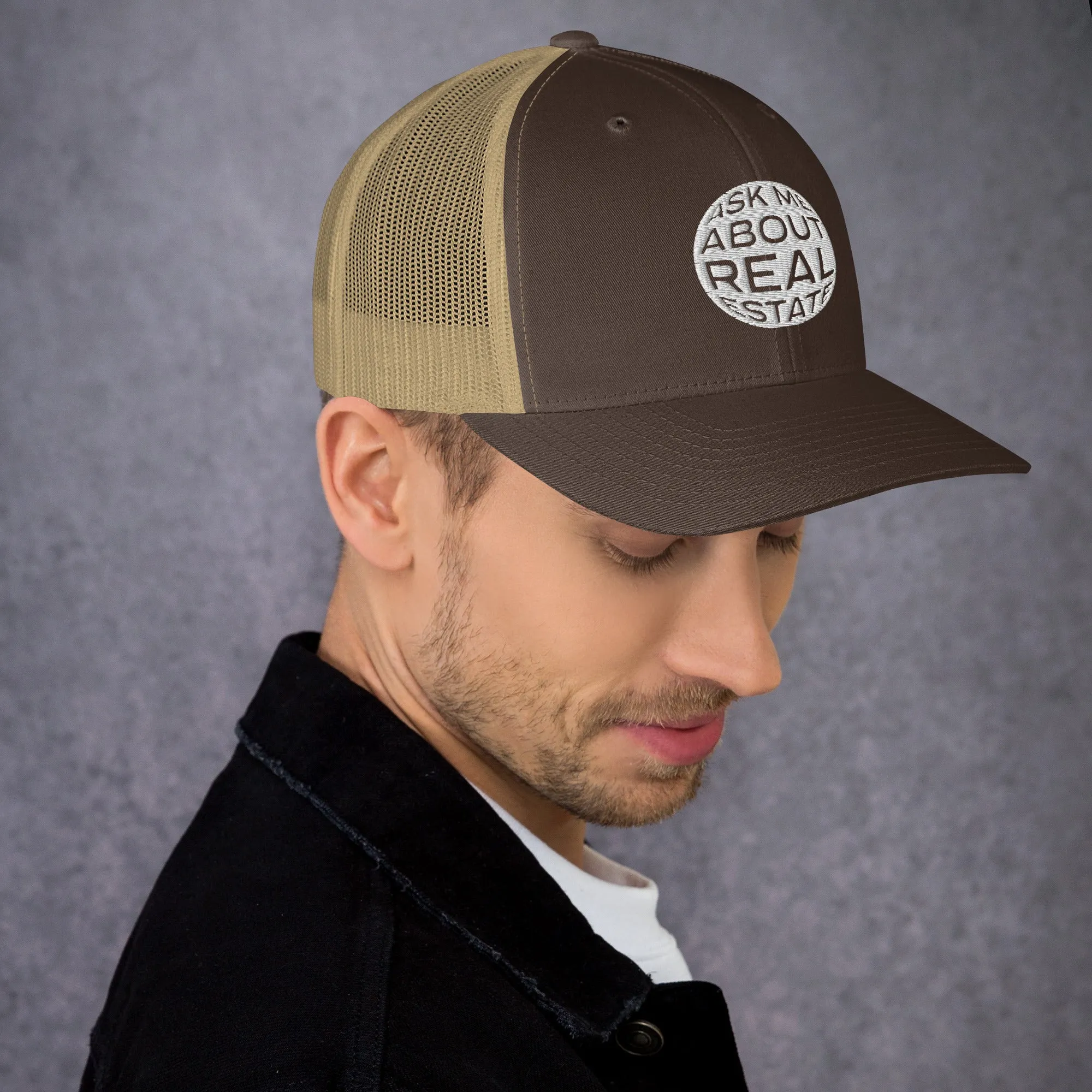 Ask Me About Real Estate Trucker Cap
