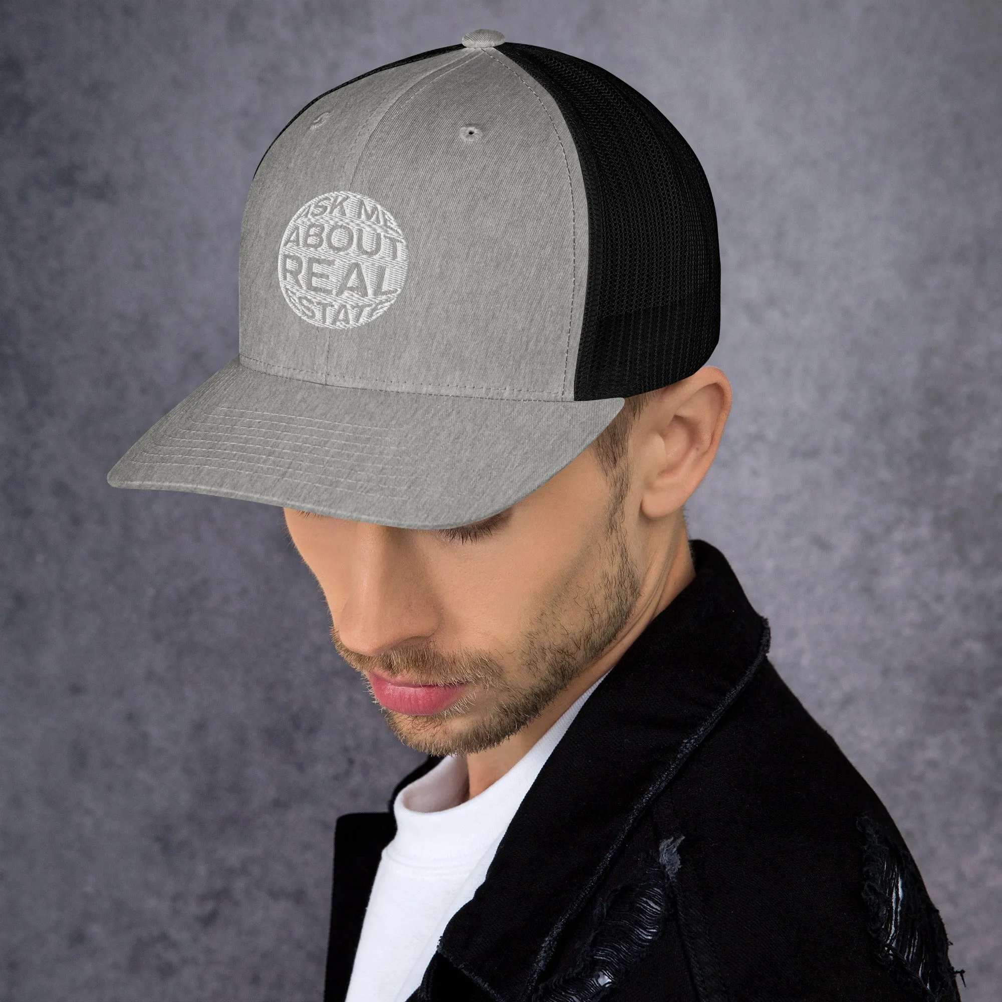 Ask Me About Real Estate Trucker Cap