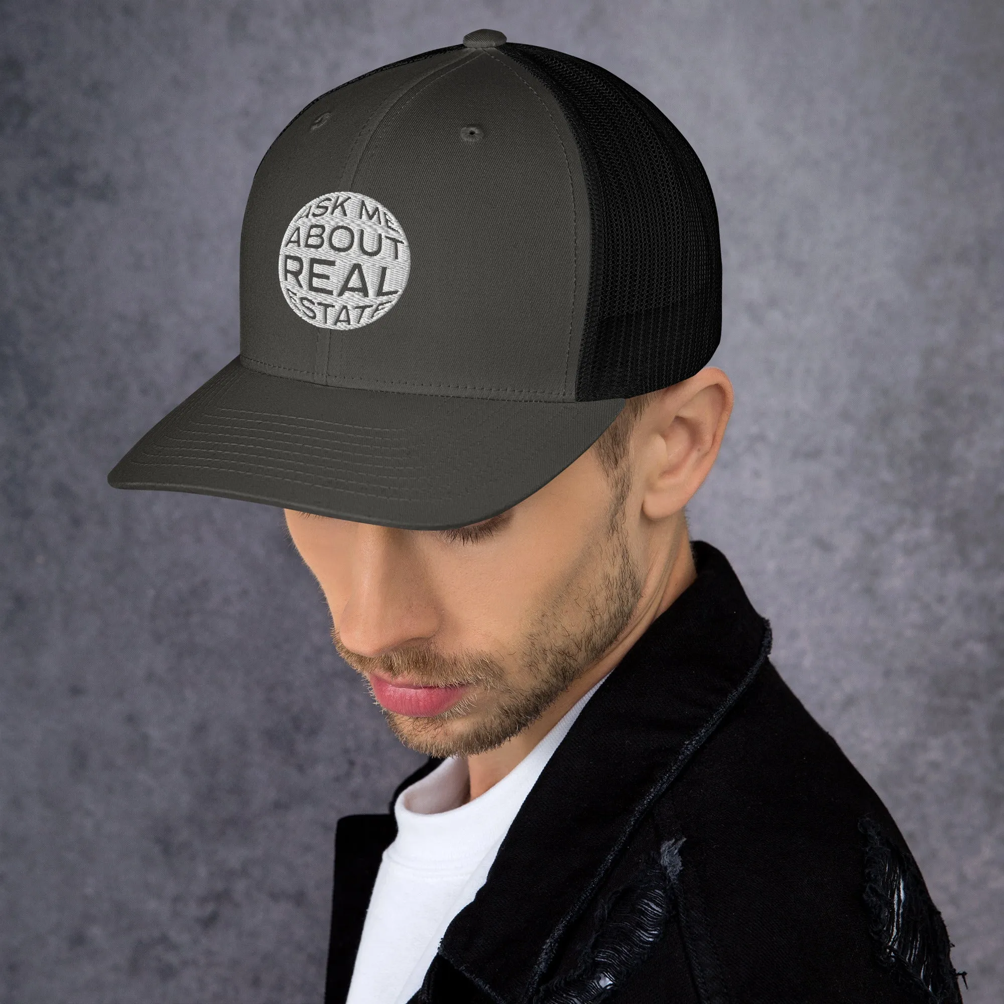 Ask Me About Real Estate Trucker Cap