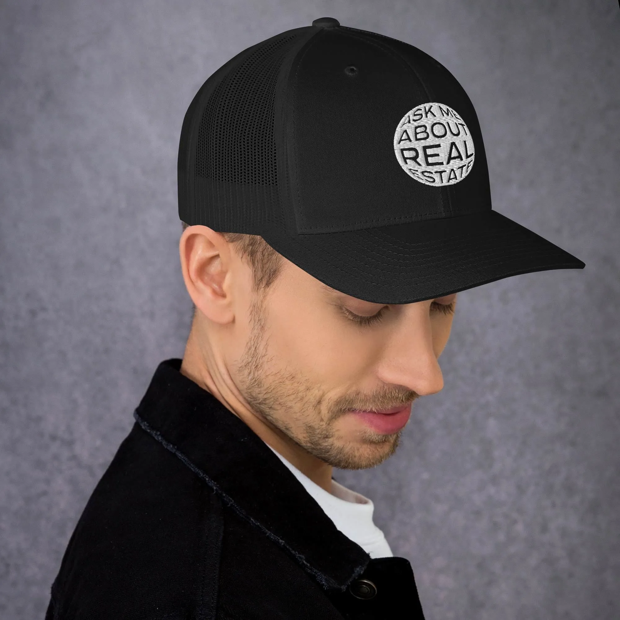 Ask Me About Real Estate Trucker Cap