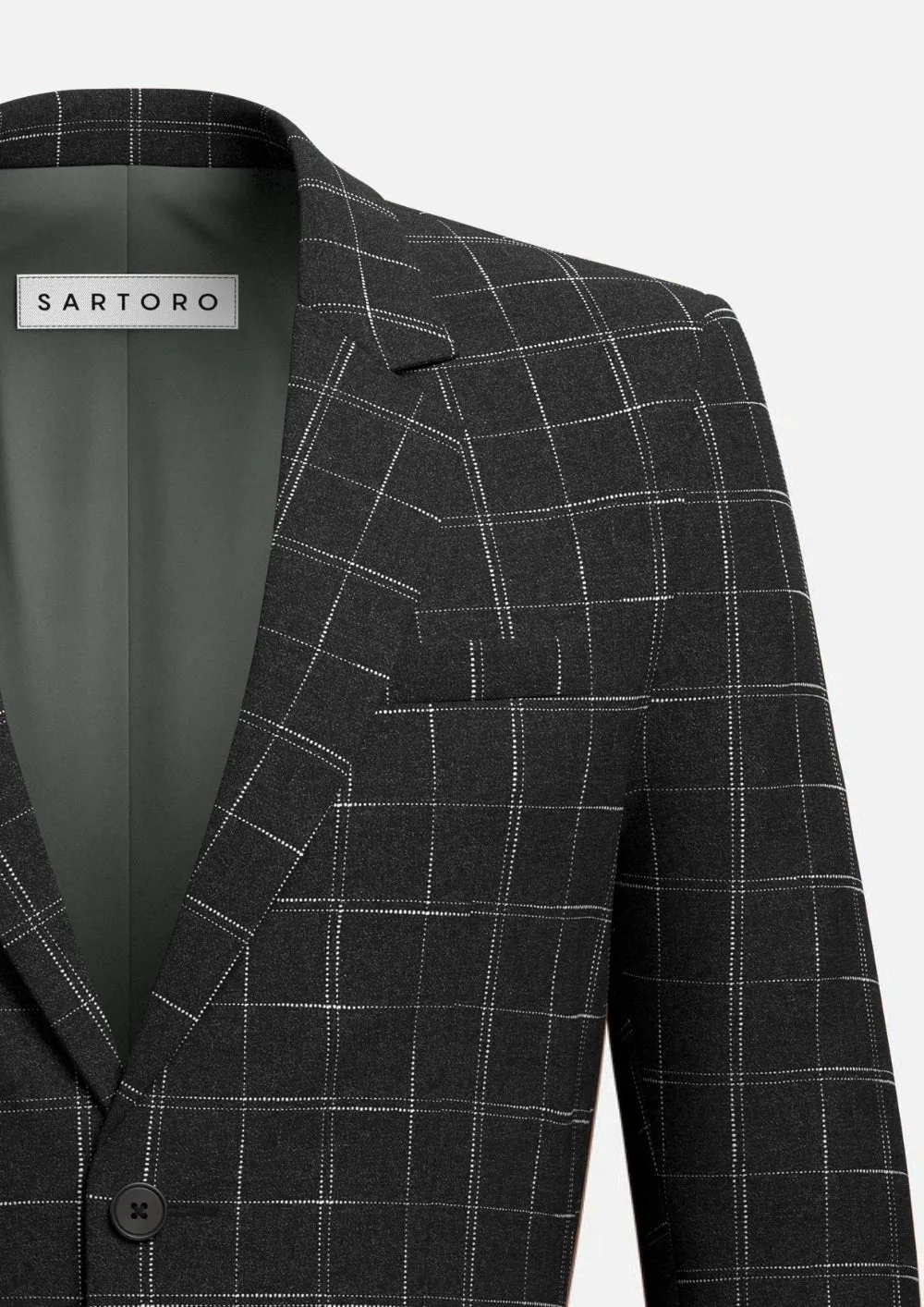 Astor Charcoal Flannel Windowpane Suit