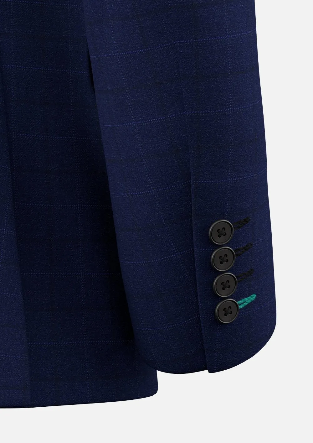 Astor Deep Blue Flannel Windowpane Suit