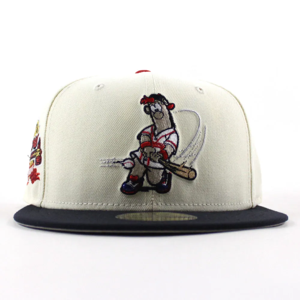 Atlanta Braves BLOOPER Spring Training Patch New Era 59Fifty Fitted Hat (Chrome White Navy Gray Under Brim)