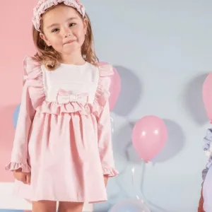 BABINE - Puffball Frill Bib Dress - Pink