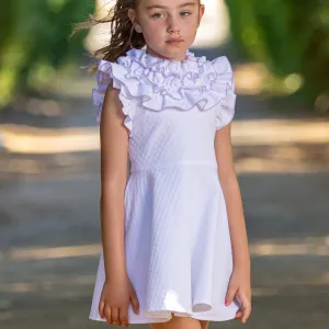 BABINE - Ruffle Neck Dress - Lilac