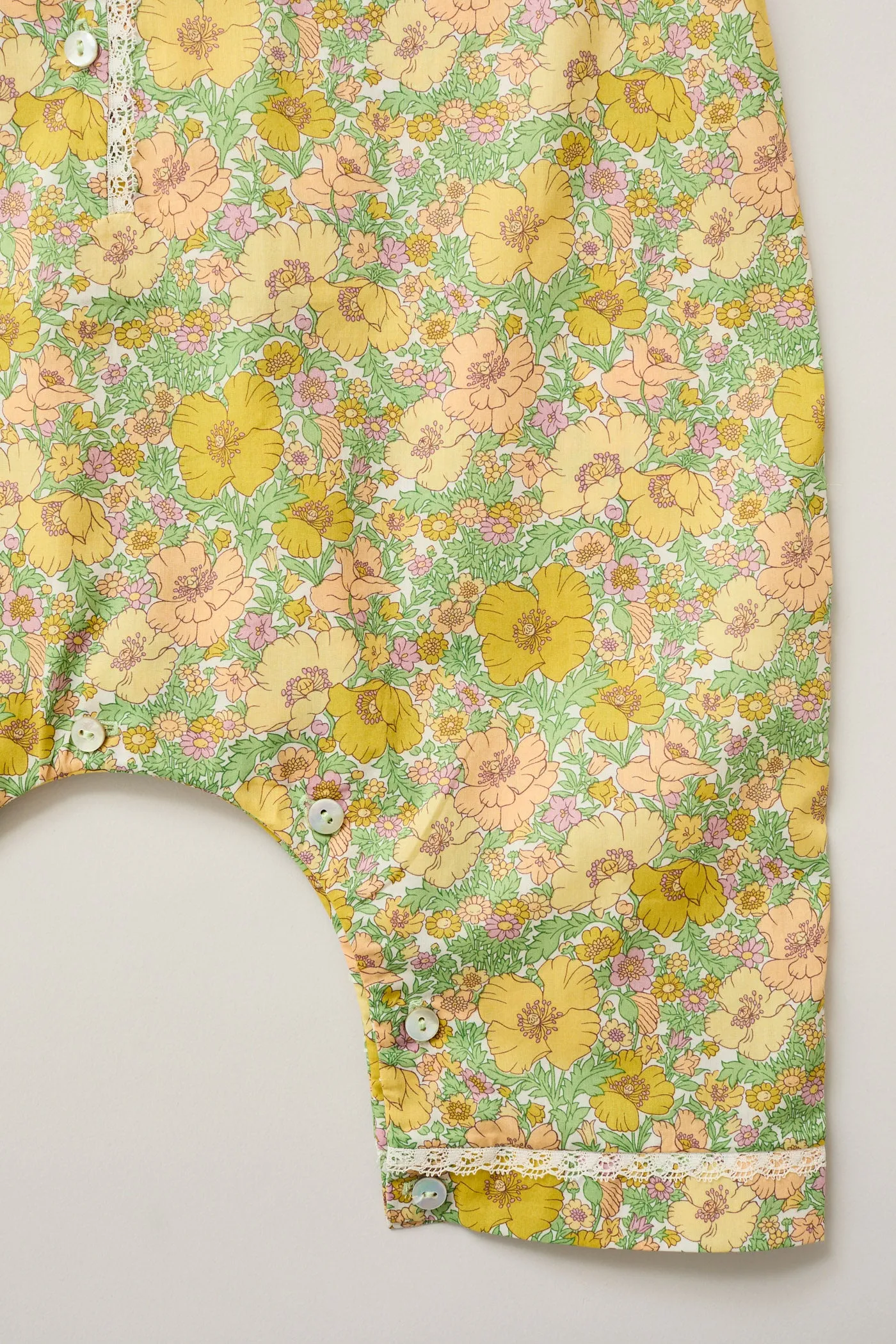Baby Pyjama in California Poppy Liberty Print
