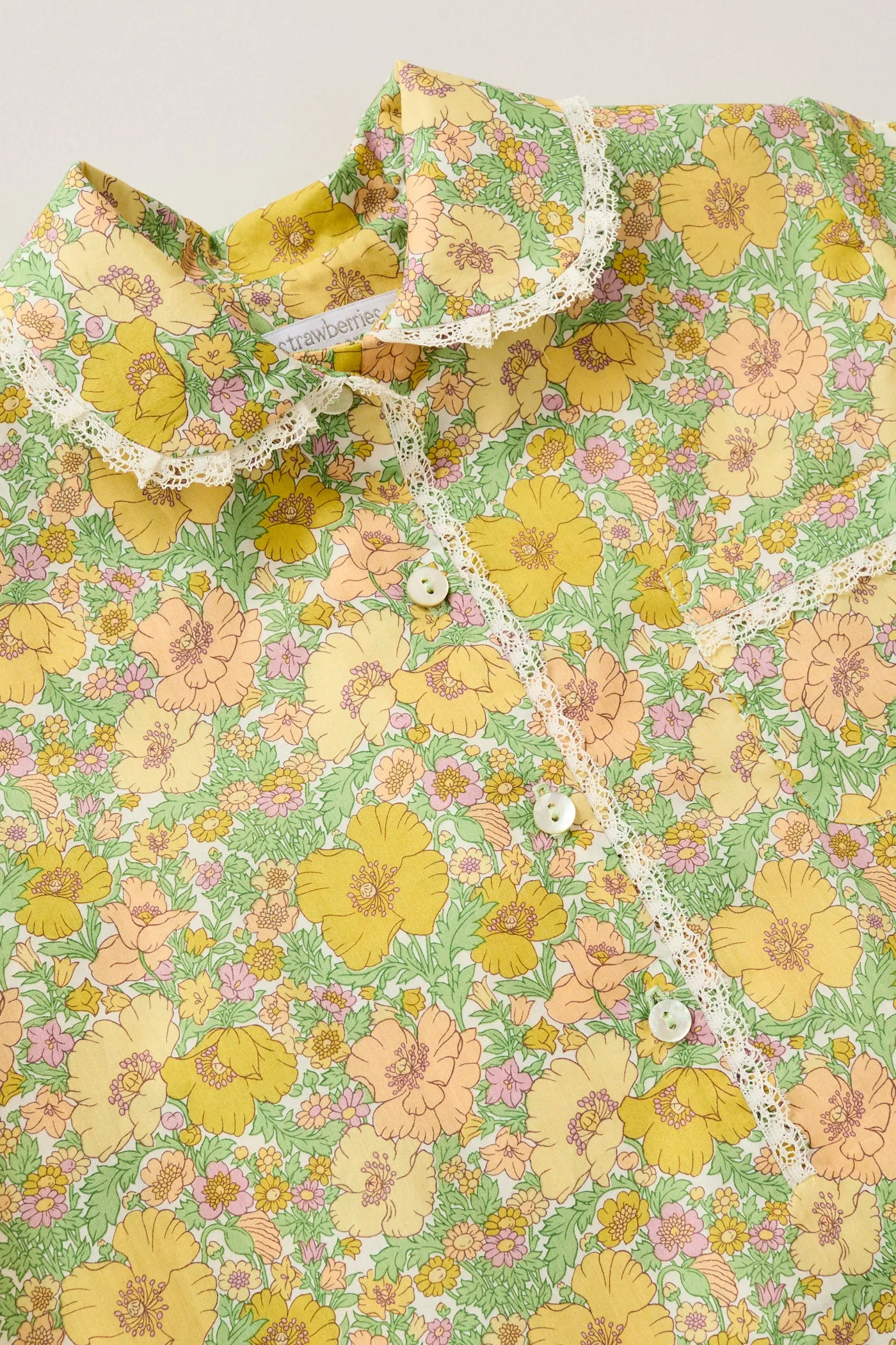 Baby Pyjama in California Poppy Liberty Print