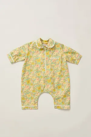 Baby Pyjama in California Poppy Liberty Print
