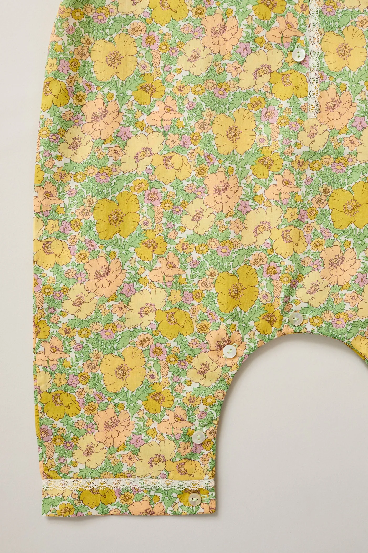 Baby Pyjama in California Poppy Liberty Print