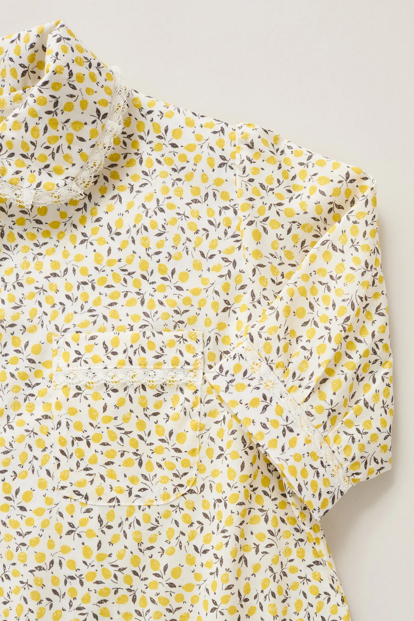 Baby Pyjama in Lemons Liberty Print