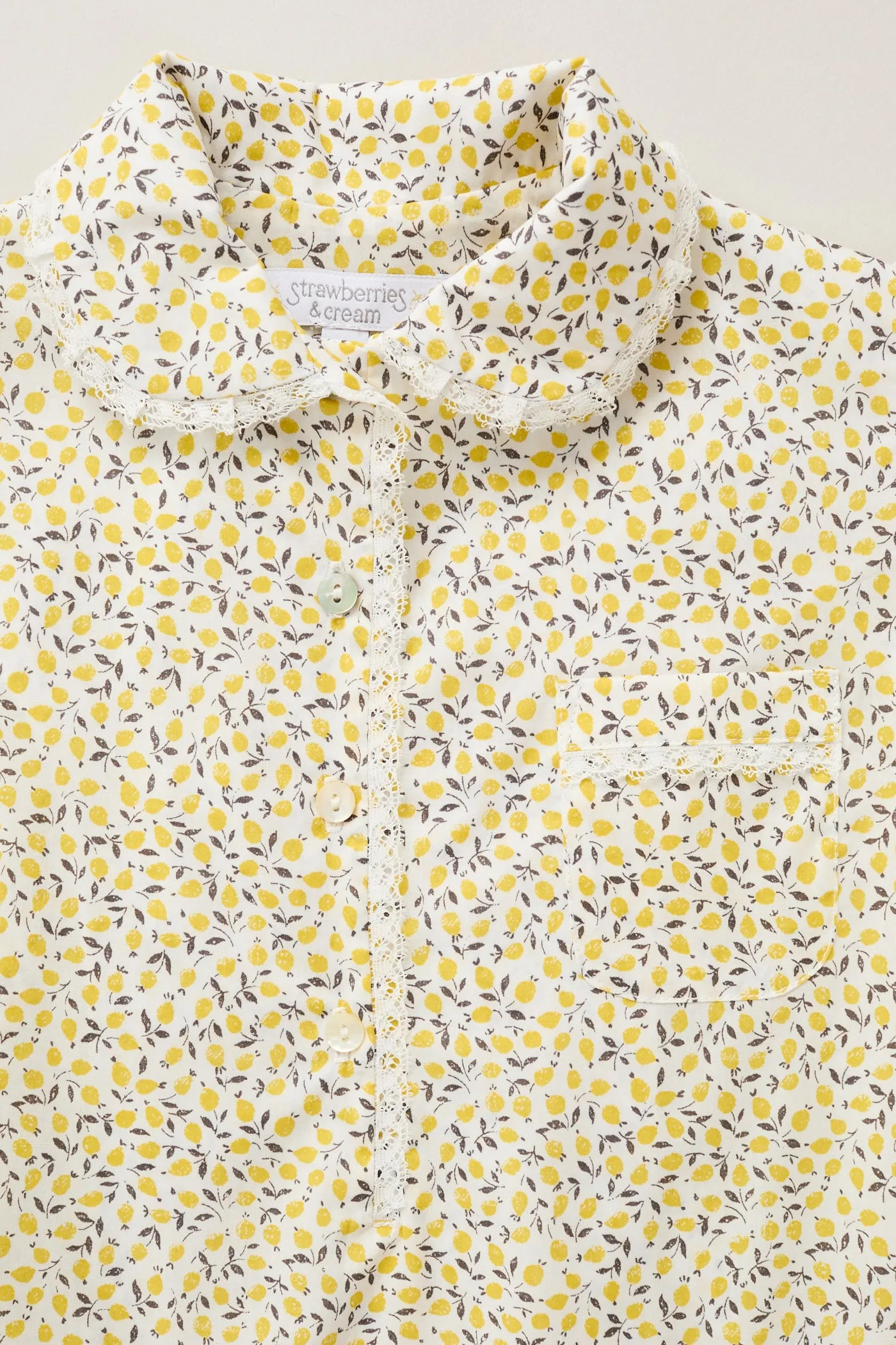 Baby Pyjama in Lemons Liberty Print