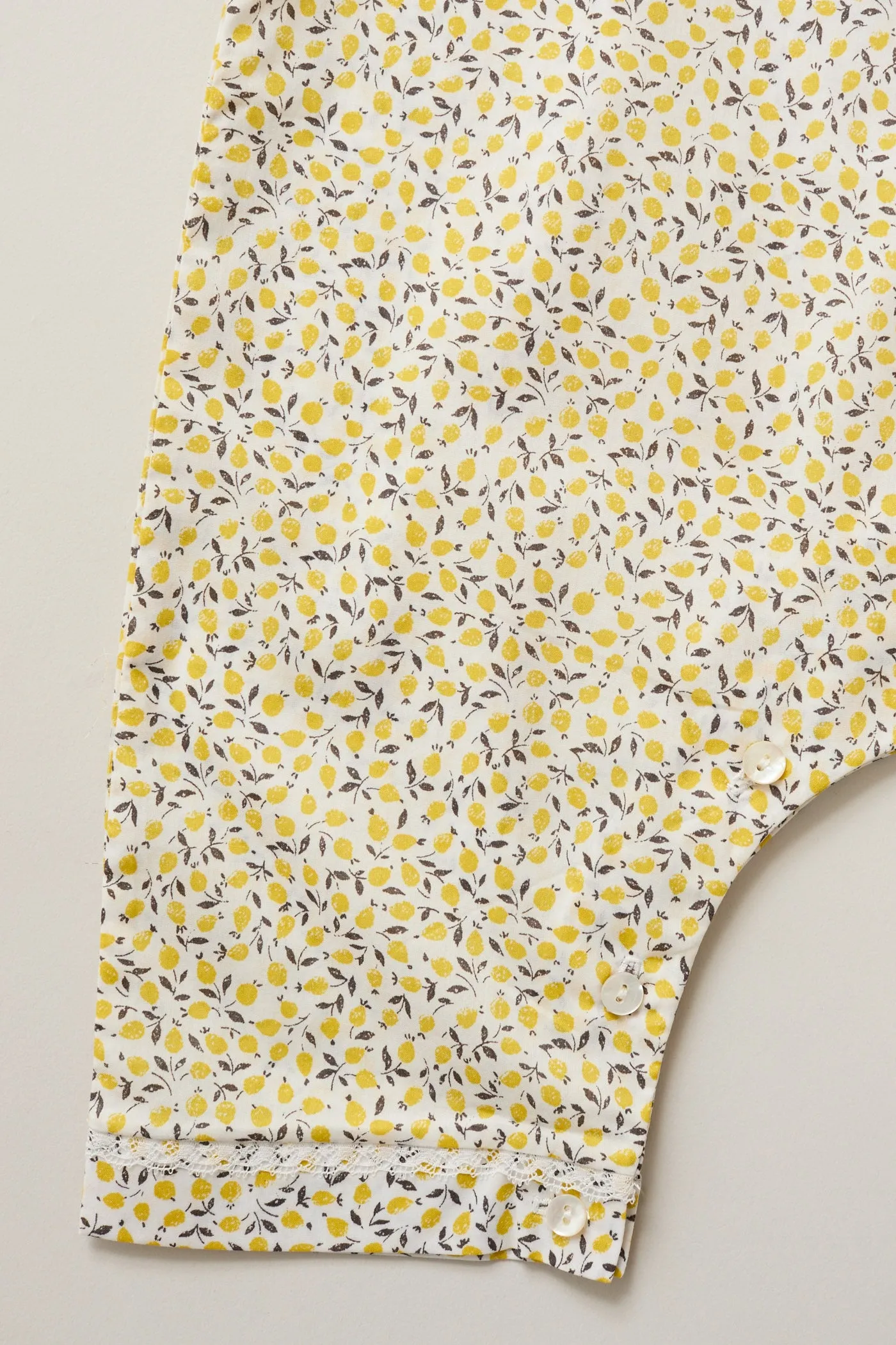 Baby Pyjama in Lemons Liberty Print