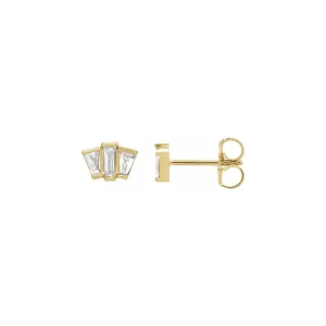 Baguette Diamond Studs