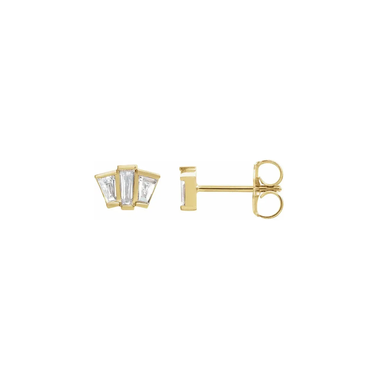 Baguette Diamond Studs