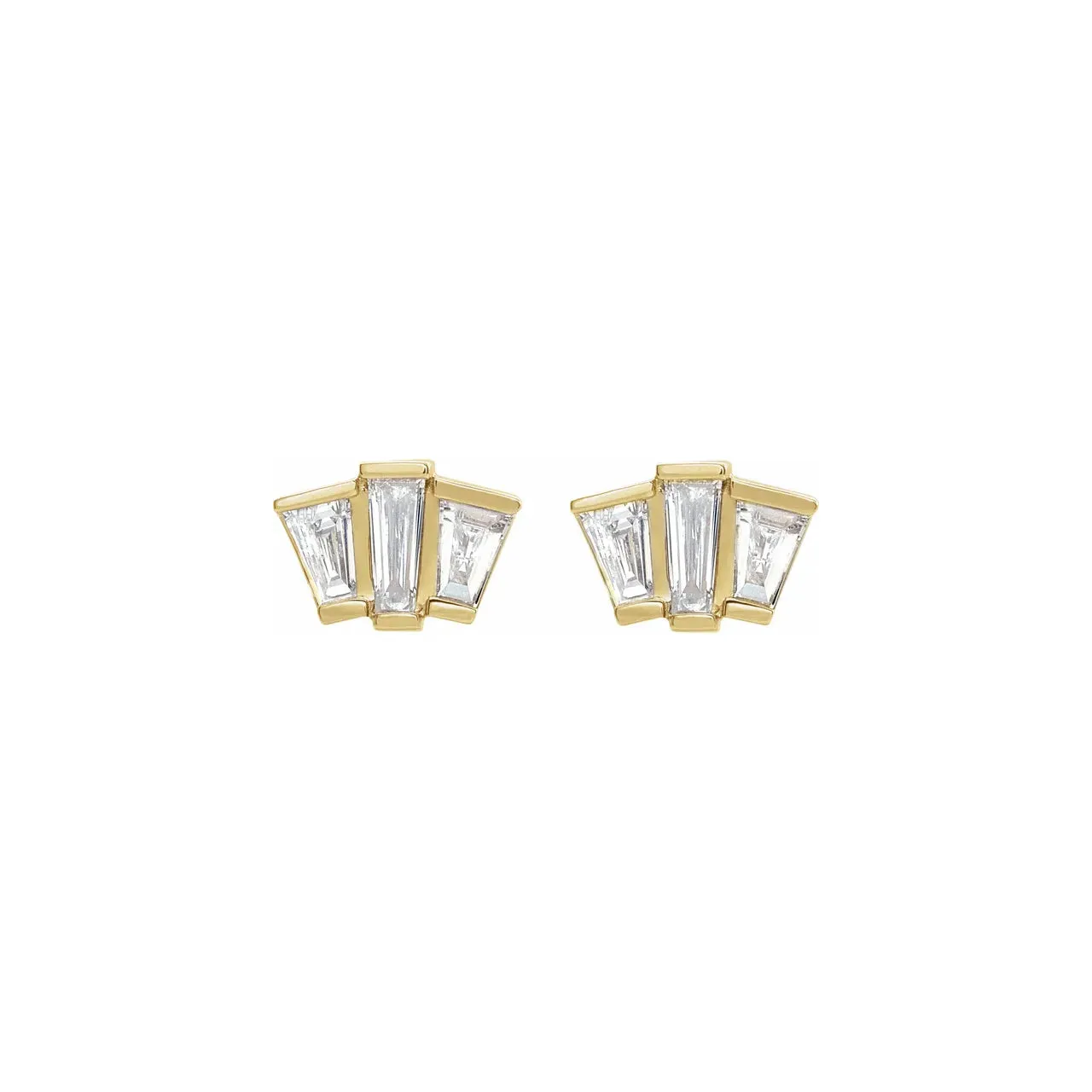Baguette Diamond Studs