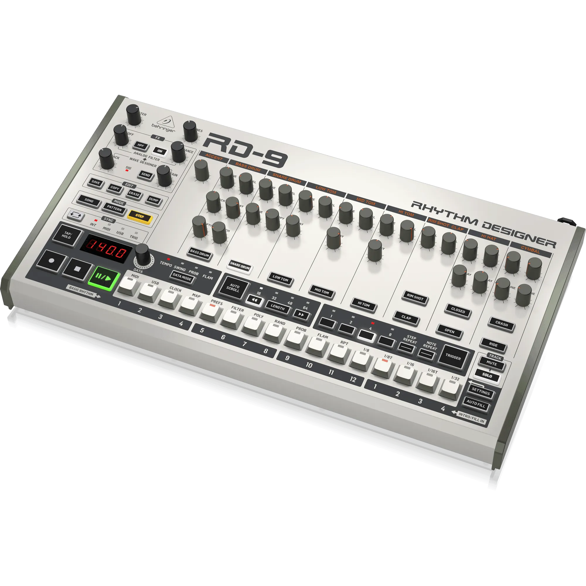 Behringer RD9  Analog/Digital Drum Machine with 11 Drum Sounds