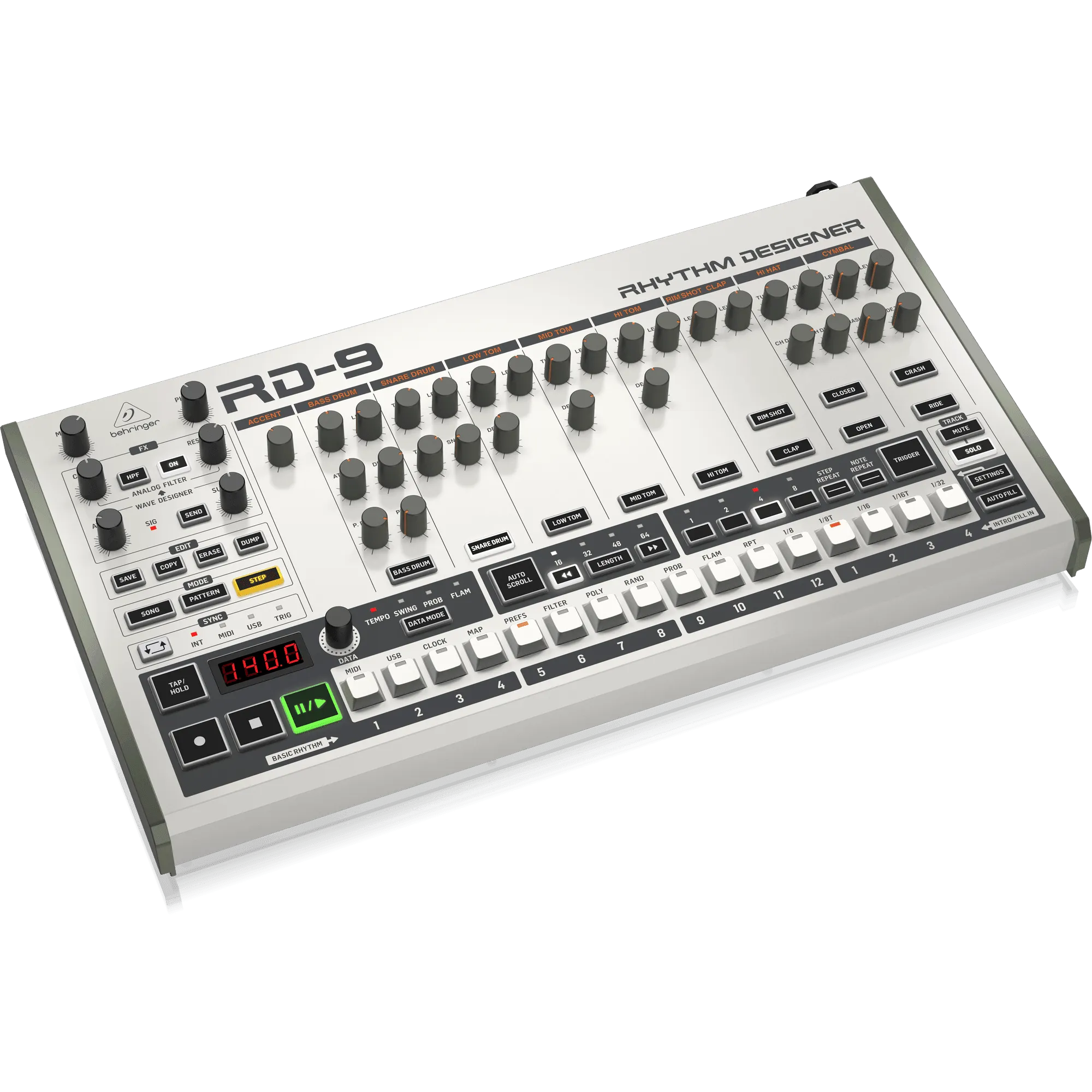 Behringer RD9  Analog/Digital Drum Machine with 11 Drum Sounds