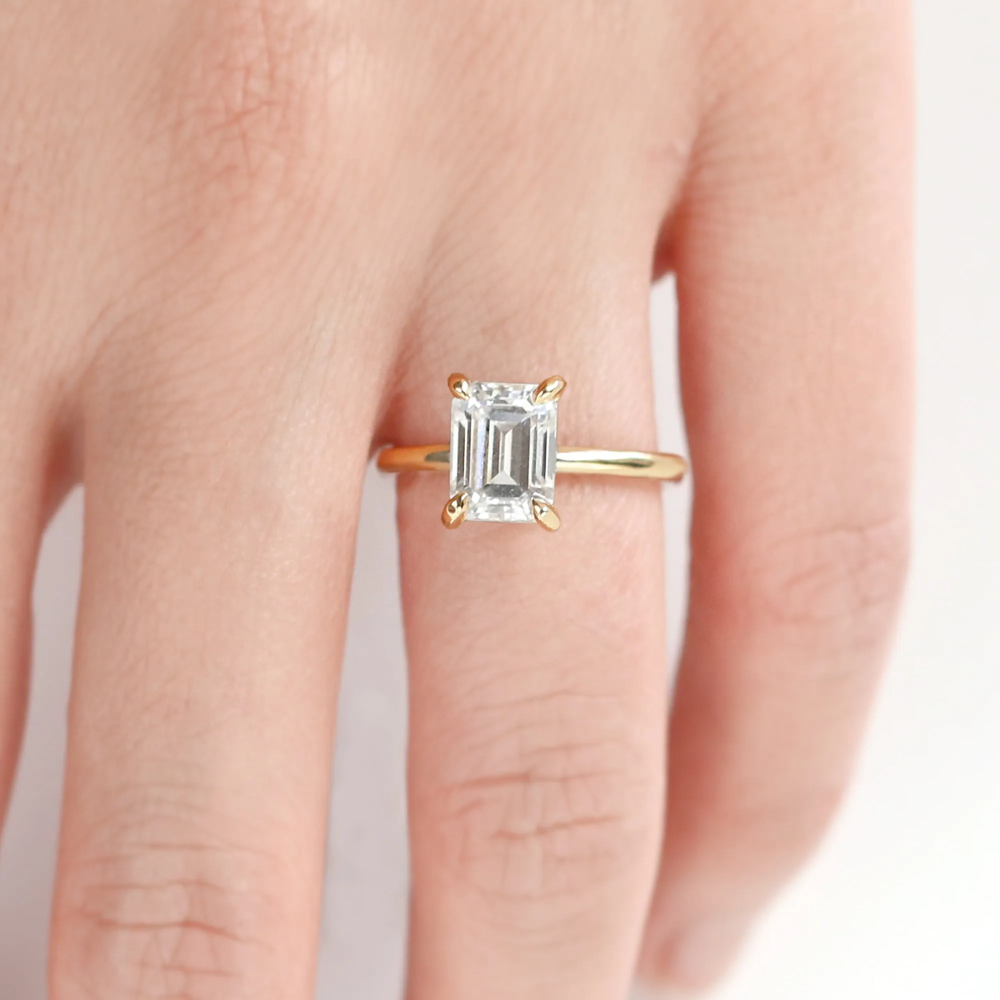 Bella Emerald Cut Solitaire Ring