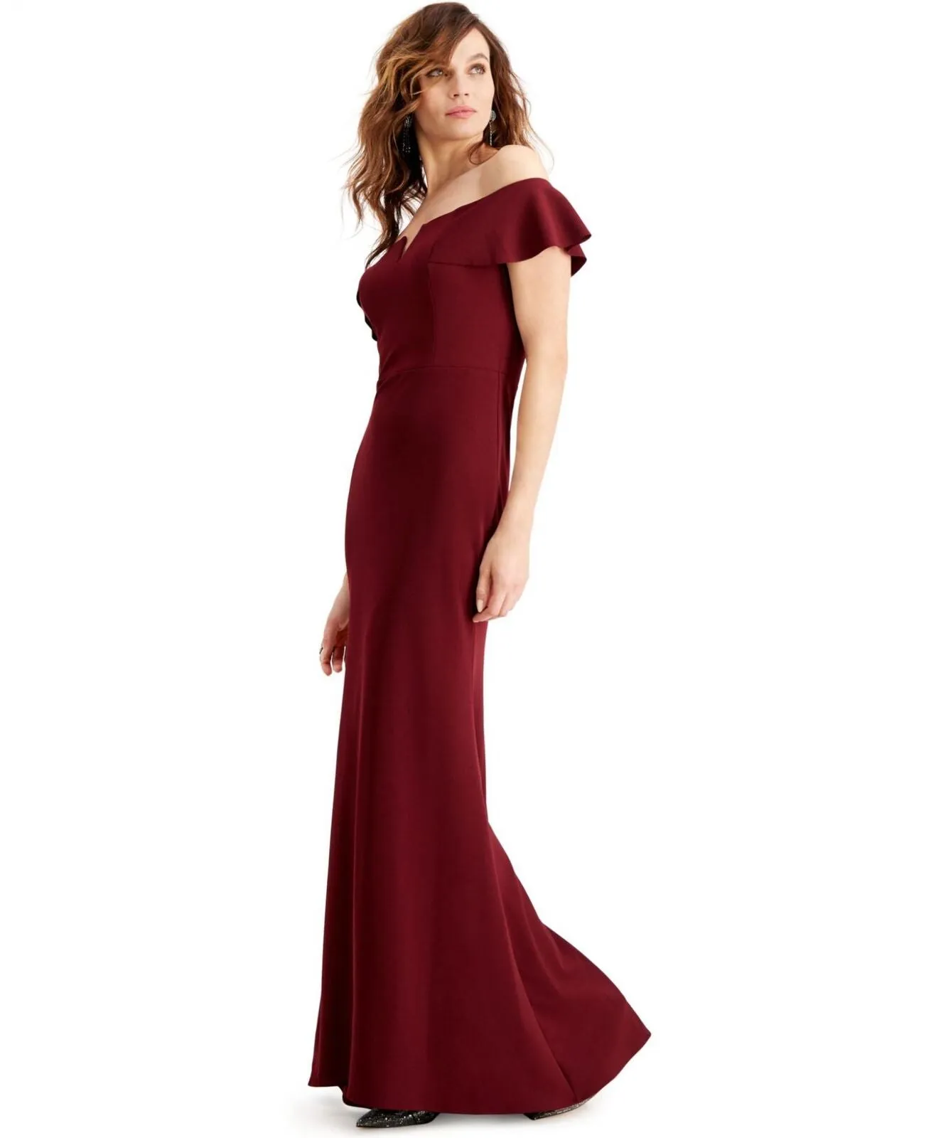 Betsy & Adam Womens Sheath Long Evening Gown Dress 166f37937468c9