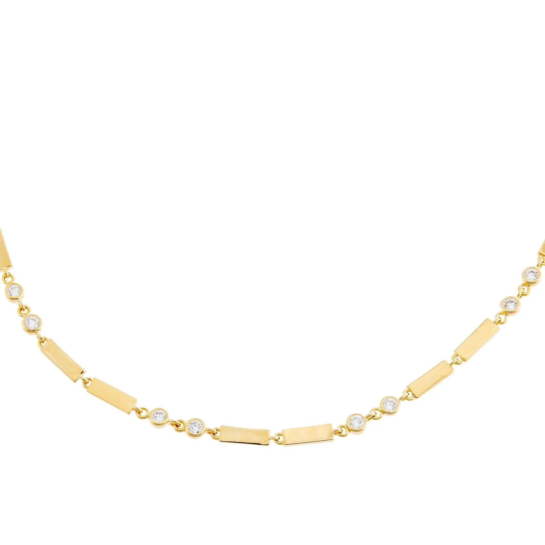 Bezel X Link Necklace