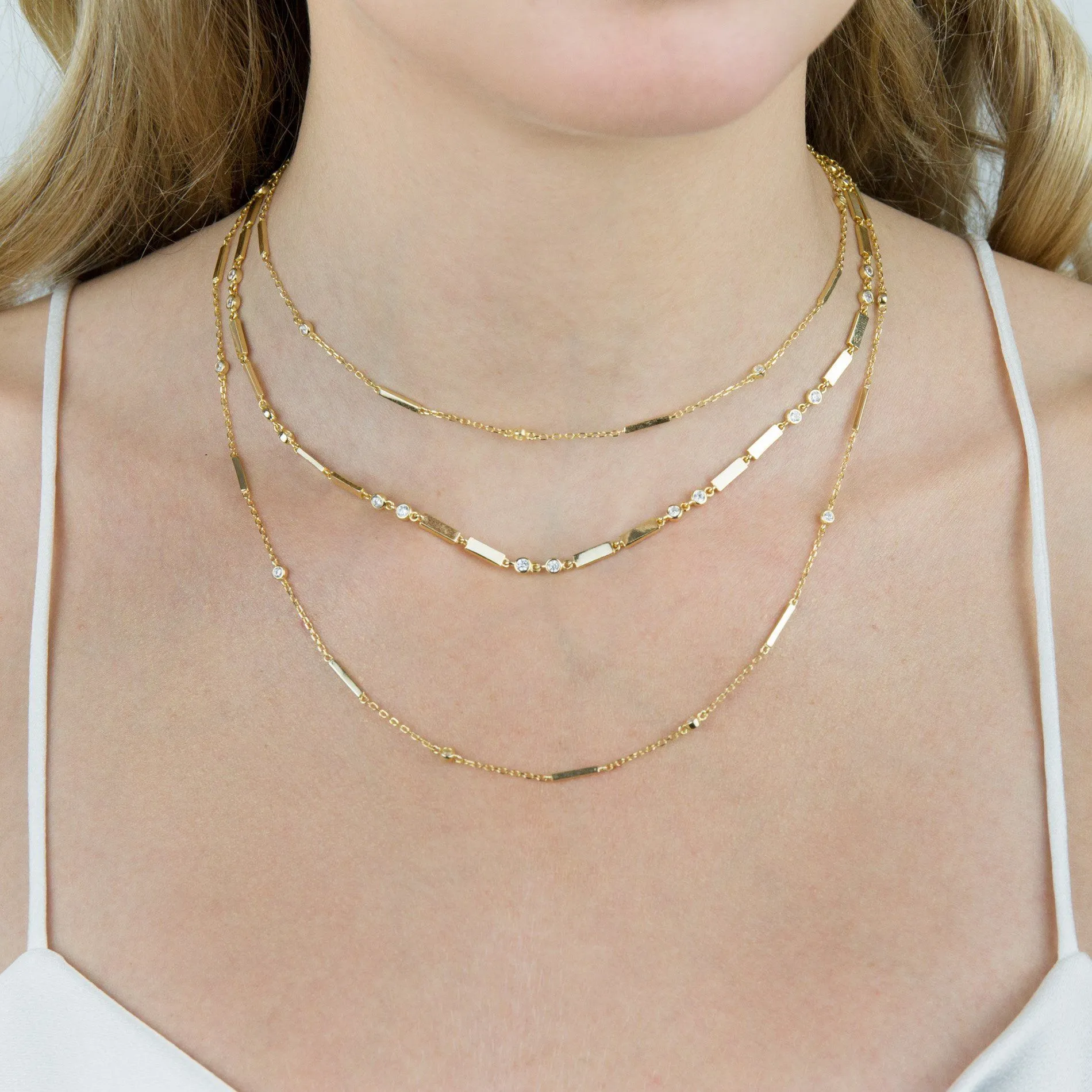 Bezel X Link Necklace