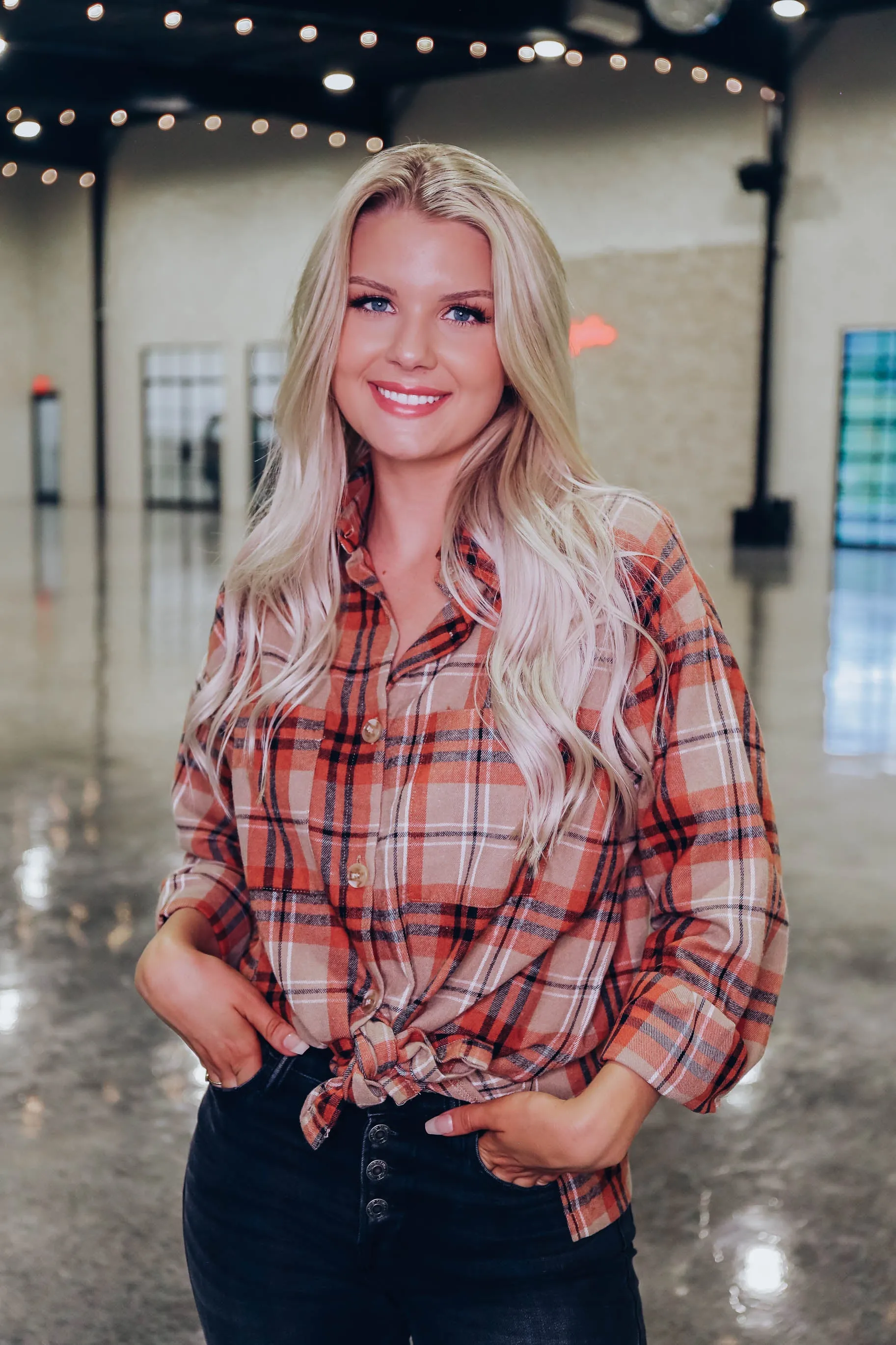 Billie Oversized Plaid Flannel - Rust