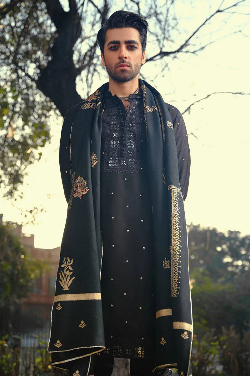 Black Men Sherwani Style Salwar Kameez for Wedding