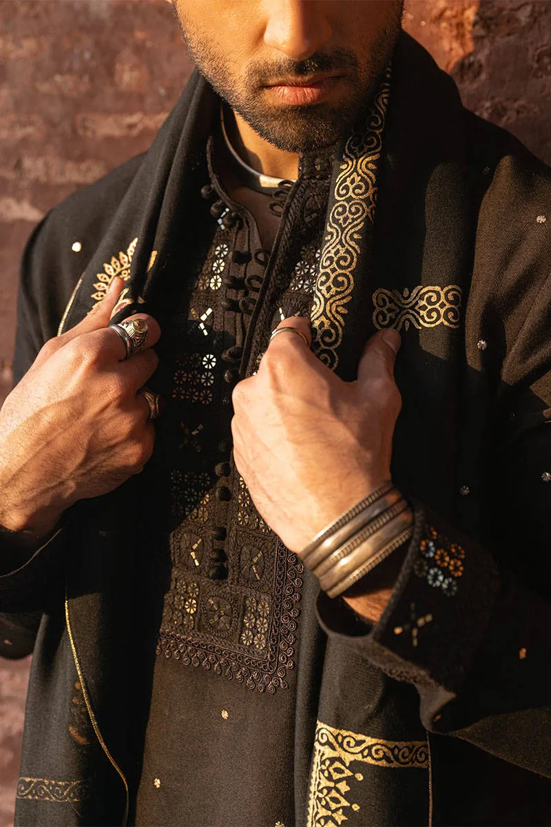 Black Men Sherwani Style Salwar Kameez for Wedding