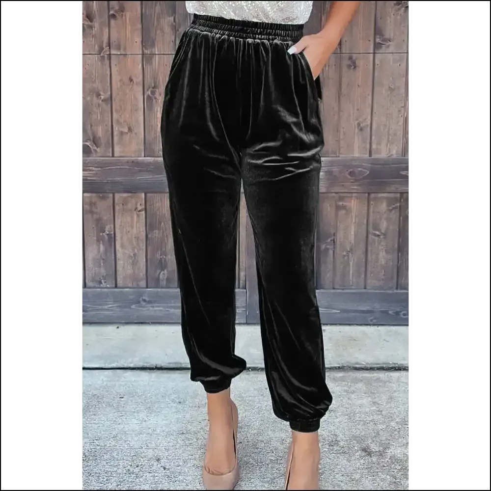 Black Vintage Velvet Joggers: so Chic, You'll  Slay 🖤 Needful Things