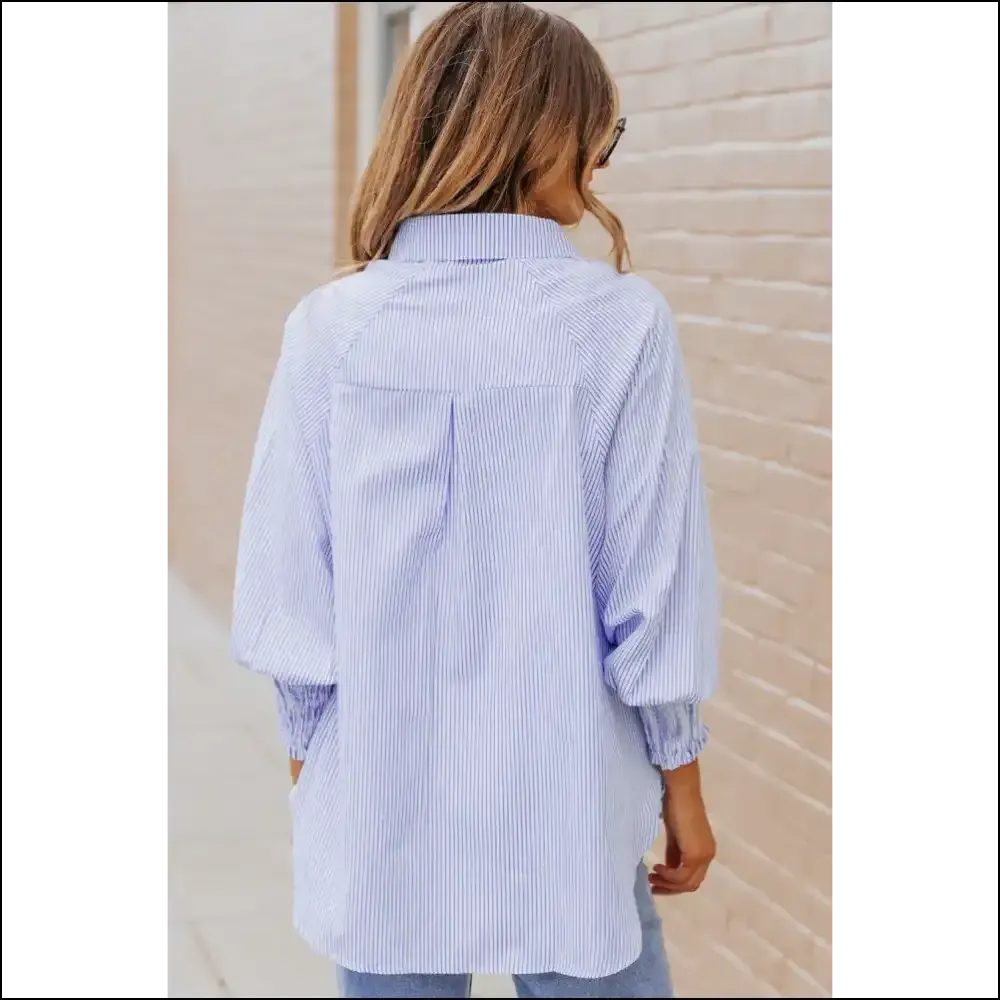 Blue Casual Striped Shirt: Needful Things  💙 Light Blue, so You!