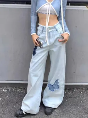 Blue Laser Butterfly Denim
