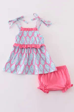 Blue Ribbon Charm Girl Bloomer Set