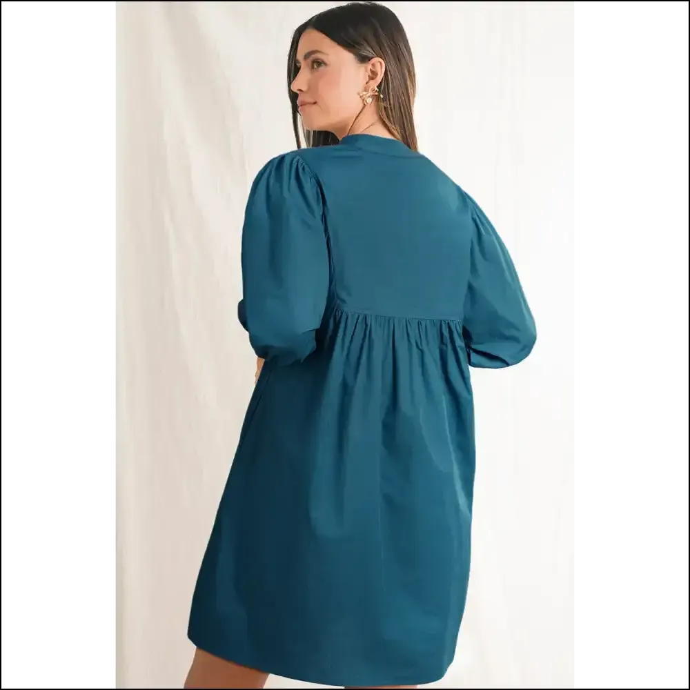 Blue Sapphire Mini Dress: Puff Sleeves, Zero Regrets ✨ Needful Things
